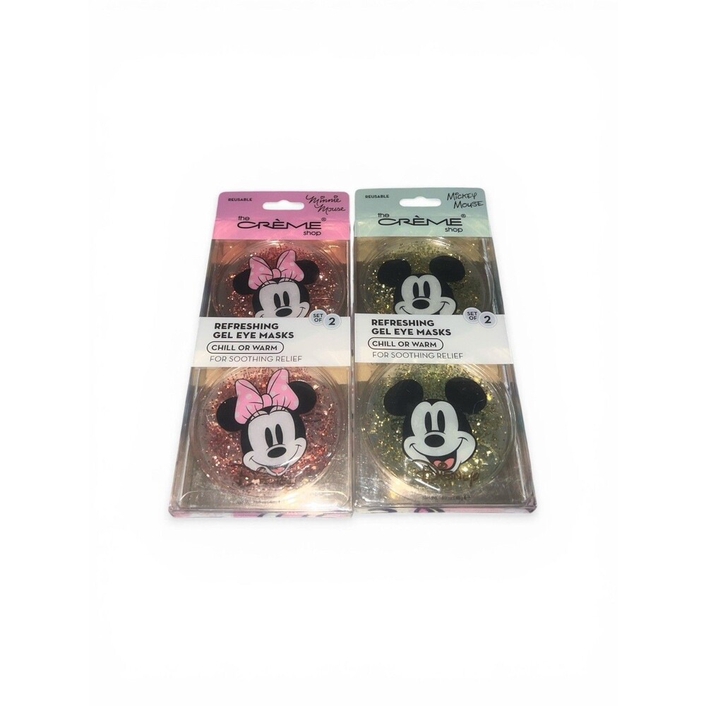The Creme Shop Minnie Mickey Mouse His And Hers Gel Eye Masks Chill or Warm